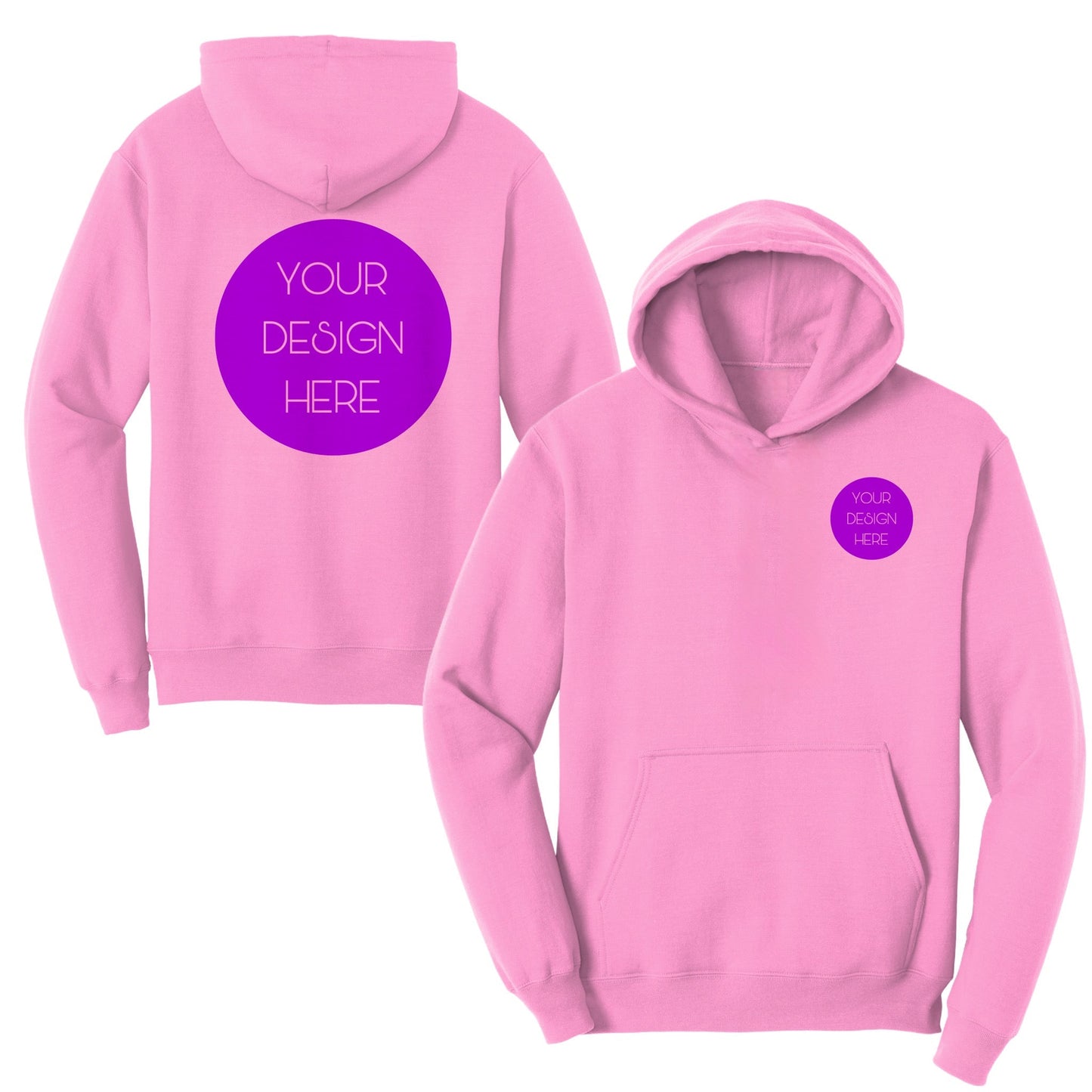 Your Text - Our Artwork, Adult Fleece Hoodie - Baby Squid Ink