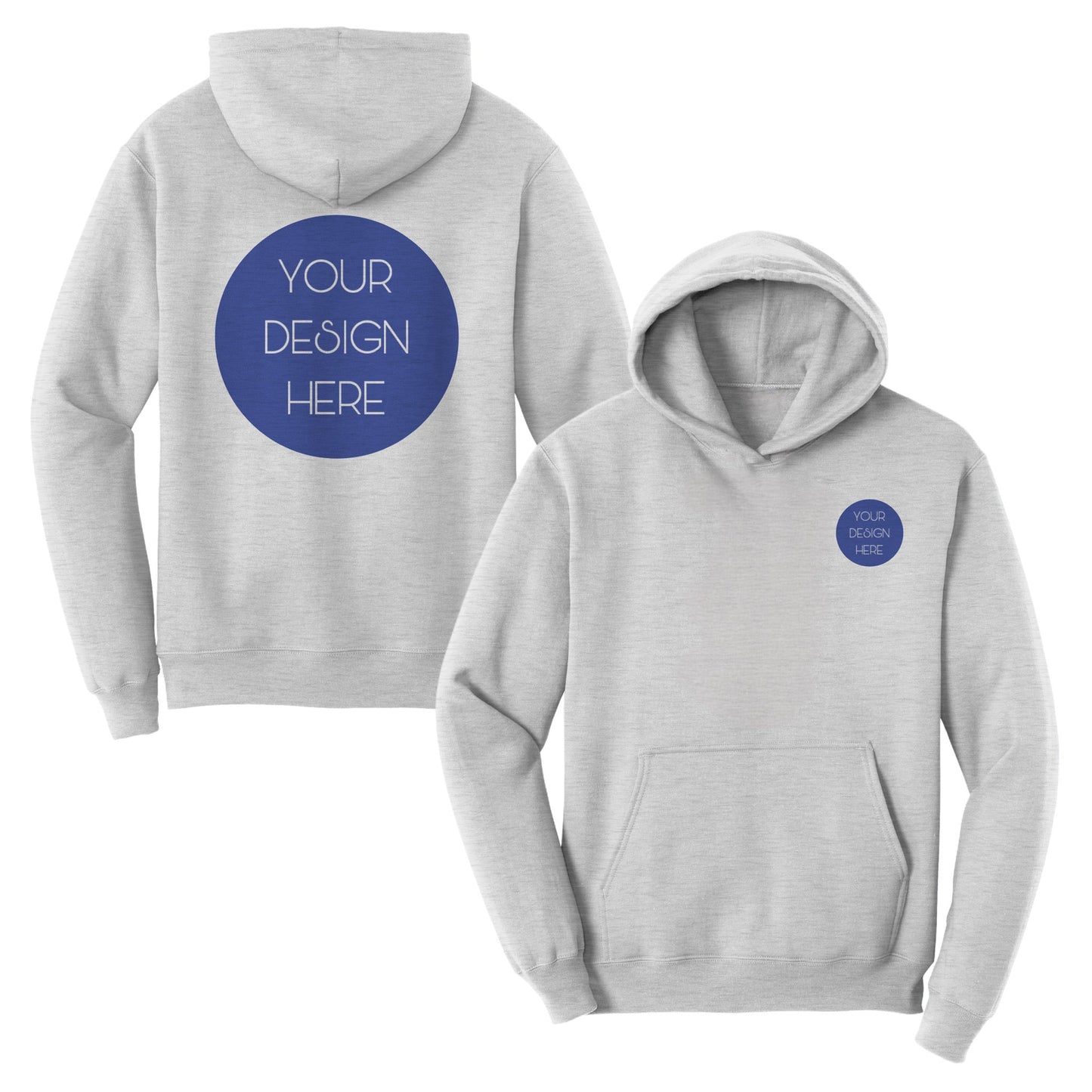 Your Text - Our Artwork, Adult Fleece Hoodie - Baby Squid Ink